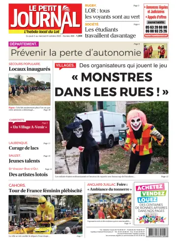 Le Petit Journal - L'hebdo local du Lot - 3 Nov 2022
