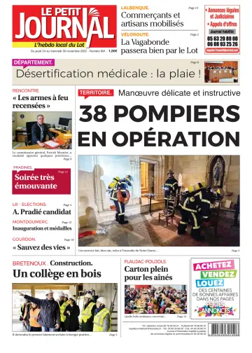 Le Petit Journal - L'hebdo local du Lot - 24 Nov 2022