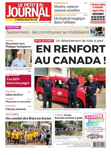 Le Petit Journal - L'hebdo local du Lot - 27 Jul 2023