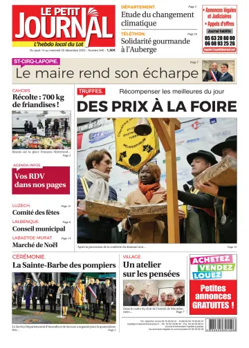 Le Petit Journal - L'hebdo local du Lot - 14 Dez. 2023