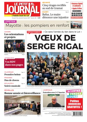 Le Petit Journal - L'hebdo local du Lot - 18 1月 2024