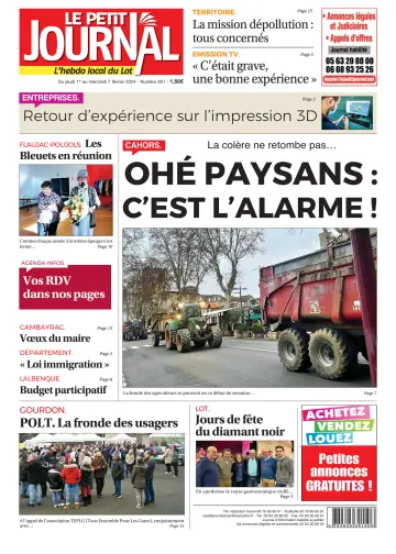 Le Petit Journal - L'hebdo local du Lot - 01 二月 2024