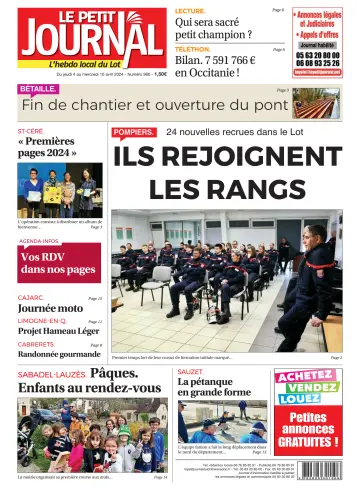 Le Petit Journal - L'hebdo local du Lot - 04 Nis 2024