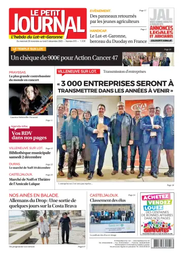 Le Petit Journal - L'hebdo du Lot-et-Garonne - 28 Nov 2023