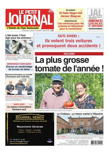 Le Petit Journal - L'hebdo du Pays Toulousain - 21 Aug 2015