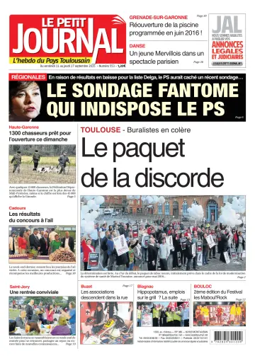 Le Petit Journal - L'hebdo du Pays Toulousain - 11 Sep 2015