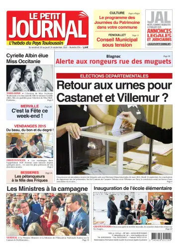 Le Petit Journal - L'hebdo du Pays Toulousain - 18 Sep 2015