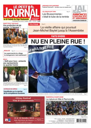 Le Petit Journal - L'hebdo du Pays Toulousain - 14 Oct 2016