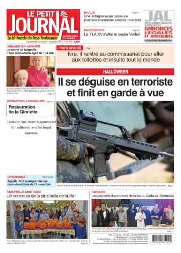 Le Petit Journal - L'hebdo du Pays Toulousain - 4 Nov 2016