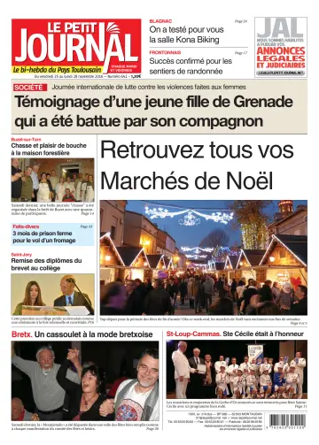 Le Petit Journal - L'hebdo du Pays Toulousain - 25 Nov 2016