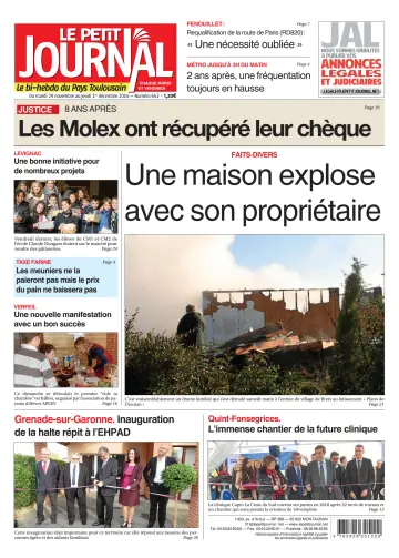 Le Petit Journal - L'hebdo du Pays Toulousain - 29 Nov 2016