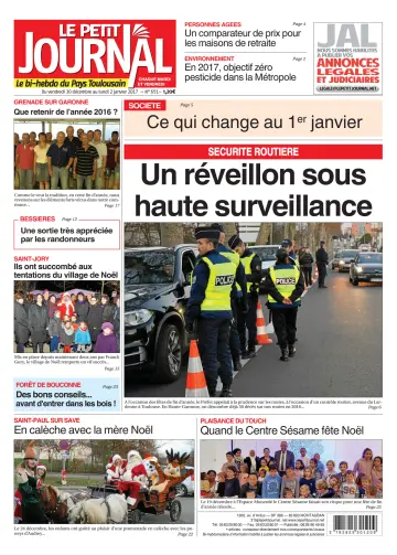 Le Petit Journal - L'hebdo du Pays Toulousain - 30 Dec 2016