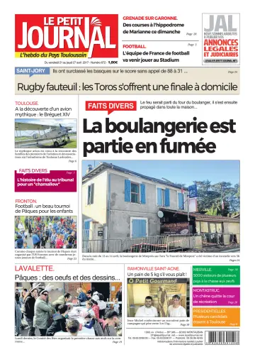 Le Petit Journal - L'hebdo du Pays Toulousain - 21 Apr 2017