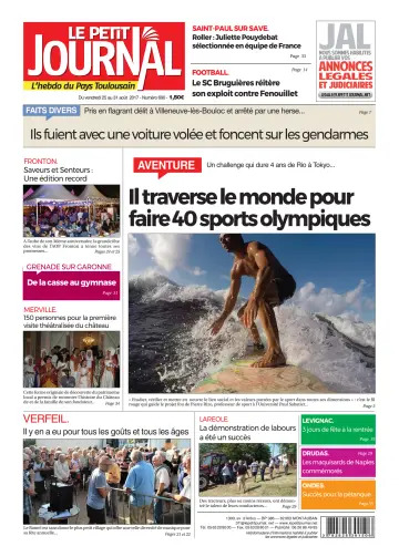 Le Petit Journal - L'hebdo du Pays Toulousain - 25 Aug 2017