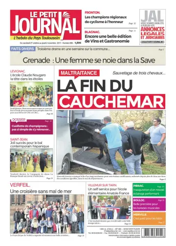 Le Petit Journal - L'hebdo du Pays Toulousain - 27 Oct 2017