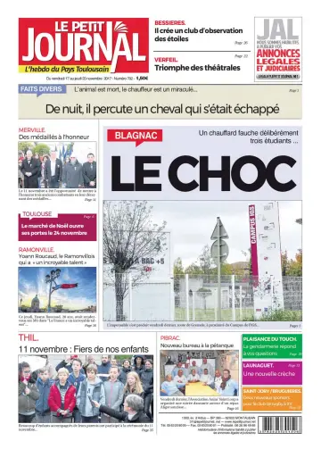 Le Petit Journal - L'hebdo du Pays Toulousain - 17 Nov 2017