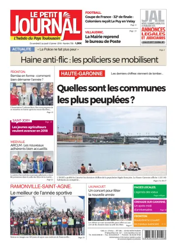 Le Petit Journal - L'hebdo du Pays Toulousain - 5 Jan 2018