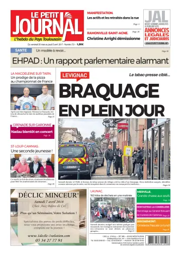 Le Petit Journal - L'hebdo du Pays Toulousain - 30 Mar 2018