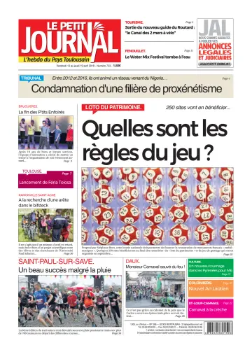 Le Petit Journal - L'hebdo du Pays Toulousain - 13 Apr 2018