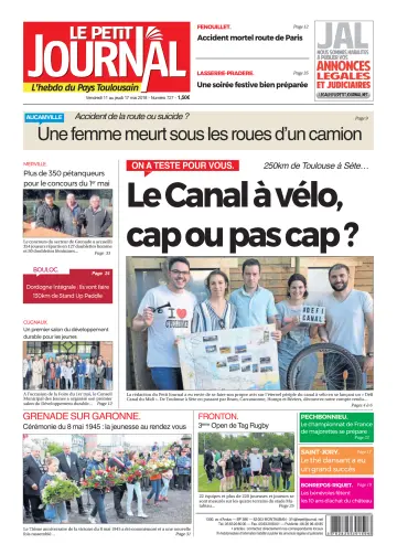 Le Petit Journal - L'hebdo du Pays Toulousain - 11 May 2018