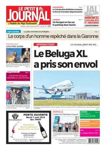 Le Petit Journal - L'hebdo du Pays Toulousain - 27 Jul 2018