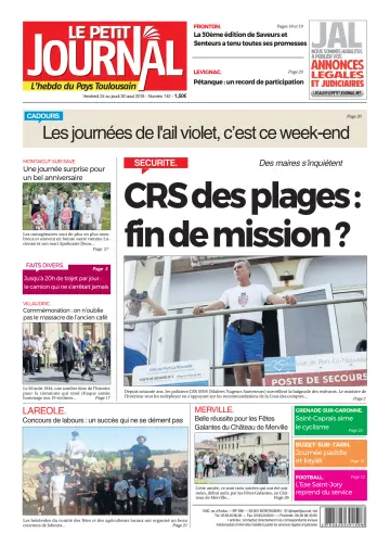 Le Petit Journal - L'hebdo du Pays Toulousain - 24 Aug 2018