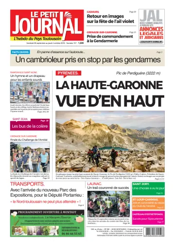 Le Petit Journal - L'hebdo du Pays Toulousain - 28 Sep 2018
