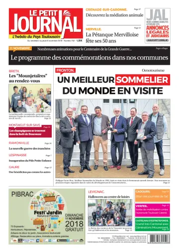 Le Petit Journal - L'hebdo du Pays Toulousain - 2 Nov 2018