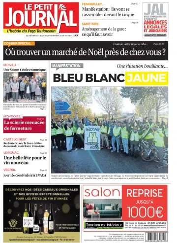 Le Petit Journal - L'hebdo du Pays Toulousain - 23 Nov 2018