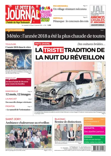 Le Petit Journal - L'hebdo du Pays Toulousain - 8 Jan 2019