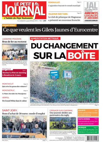 Le Petit Journal - L'hebdo du Pays Toulousain - 22 Feb 2019