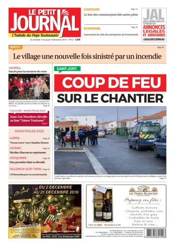 Le Petit Journal - L'hebdo du Pays Toulousain - 13 Dec 2019