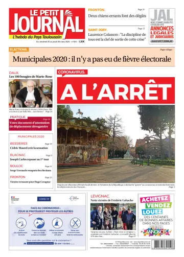 Le Petit Journal - L'hebdo du Pays Toulousain - 20 Mar 2020