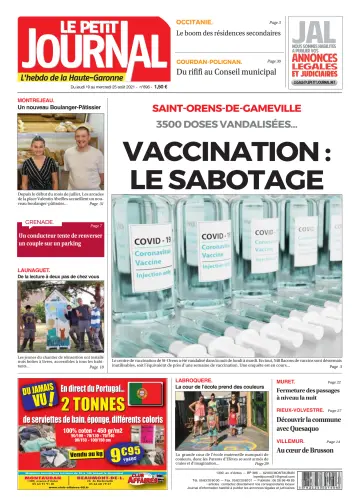 Le Petit Journal - L'hebdo du Pays Toulousain - 20 Aug 2021