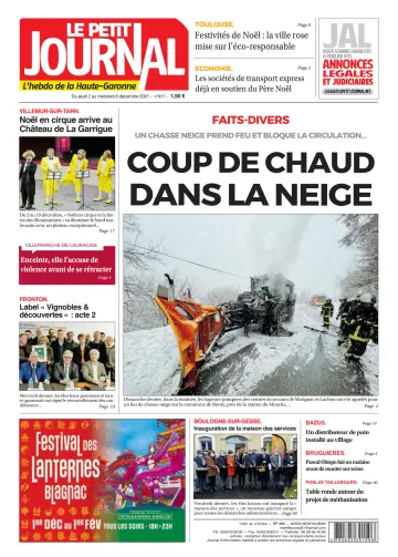 Le Petit Journal - L'hebdo du Pays Toulousain - 3 Dec 2021