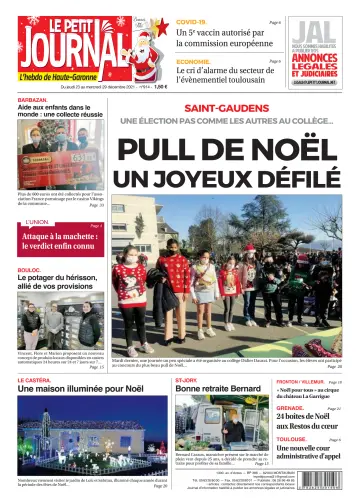 Le Petit Journal - L'hebdo du Pays Toulousain - 24 Dec 2021