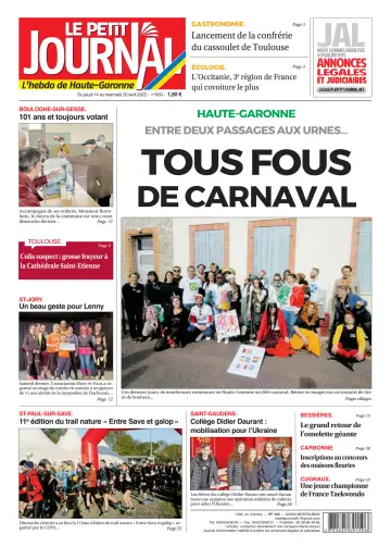 Le Petit Journal - L'hebdo du Pays Toulousain - 15 Apr 2022