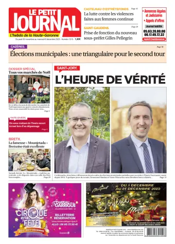 Le Petit Journal - L'hebdo du Pays Toulousain - 1 Dec 2023