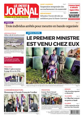 Le Petit Journal - L'hebdo du Pays Toulousain - 2 Feabh 2024