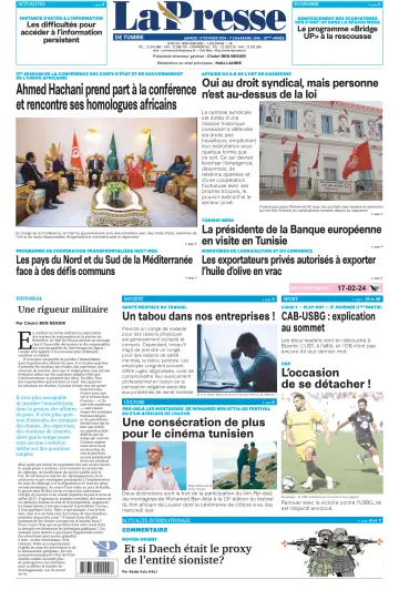 La Presse (Tunisie) - 17 Feb 2024