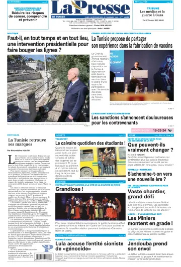 La Presse (Tunisie) - 19 Feb 2024