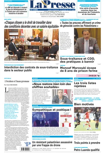 La Presse (Tunisie) - 24 Feb 2024