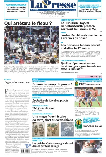 La Presse (Tunisie) - 25 Feb 2024
