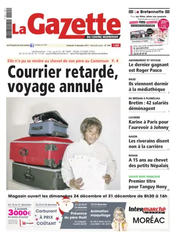 La Gazette du Centre Morbihan - 15 Dec 2017