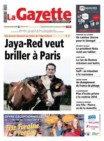 La Gazette du Centre Morbihan - 23 Feb 2018