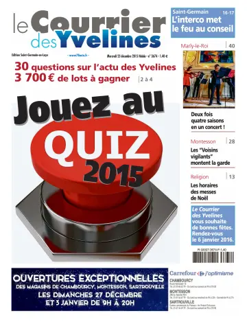 Le Courrier des Yvelines (Saint-Germain-en-Laye) - 23 дек. 2015