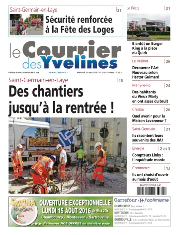 Le Courrier des Yvelines (Saint-Germain-en-Laye) - 10 Aug 2016
