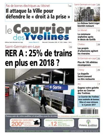 Le Courrier des Yvelines (Saint-Germain-en-Laye) - 21 Dec 2016
