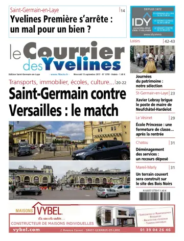 Le Courrier des Yvelines (Saint-Germain-en-Laye) - 13 Sep 2017
