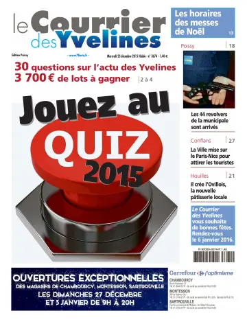 Le Courrier des Yvelines (Poissy) - 23 Dec 2015